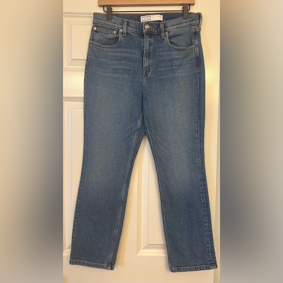 AYR Denim - AYR Size 31 The Yes Yes Yes High Rise Straight Leg Cropped Jeans